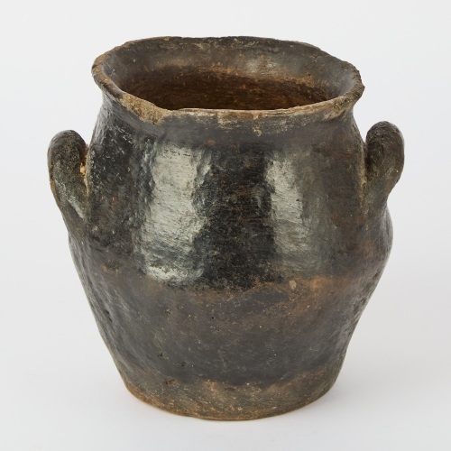 A Turkish Yoghurt Black Clay Pottery Vessel, 19th Century