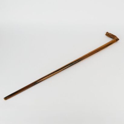 A Chinese Walking Stick with Carved Dragon Handle