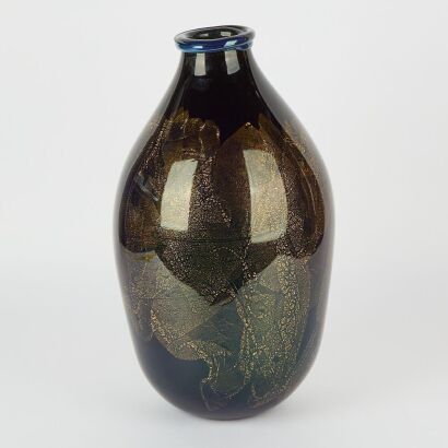 A Garry Nash Signed Gold Leaf Vase