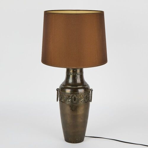 A Bronze Urn Lamp