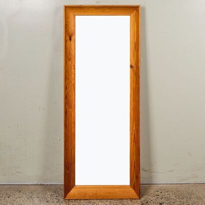 A Scandinavian Pine Mid-Century Mirror
