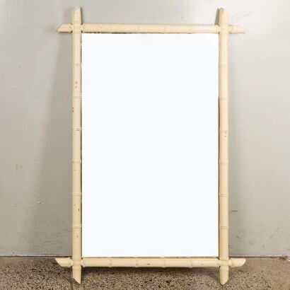 An Early 20th-Century French Faux Bamboo Mirror