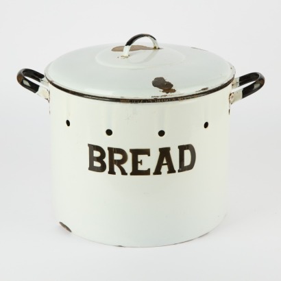 A Large Vintage Enamel Bread Bin