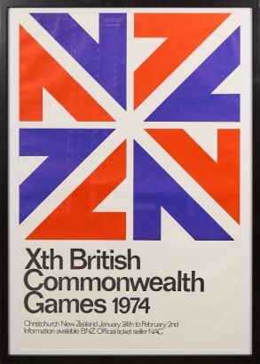 A Commonwealth Games 1974 Framed Poster