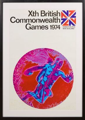 A Commonwealth Games 1974 Framed Poster