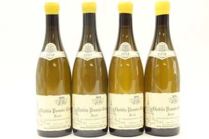 (1) 2016-2019 Domaine Francois Raveneau Foret, Chablis Premier Cru Vertical Collection, 4 Bottles Sold as One Lot &diams;