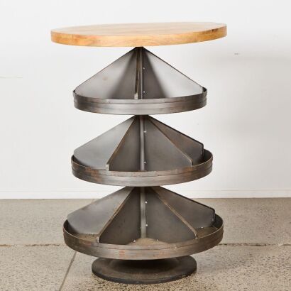 An Industrial Rotunda Bar Leaner