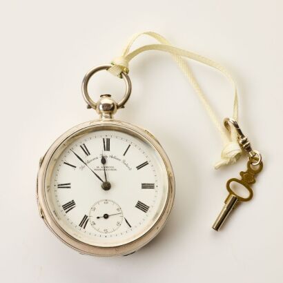 Sterling Silver, 54mm H.Samuel Manchester, Climax Trip Action, Key Wound, Open-faced Pocket Watch, circa 1904