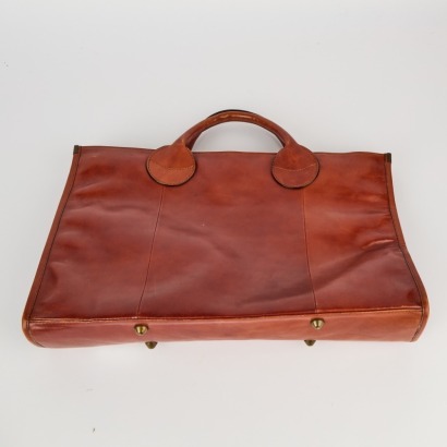 A Louis Cardini Tan Leather Satchel