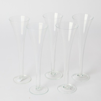 A Set of Six Vintage French Beehive Wine Glasses