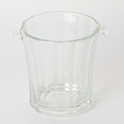An Italian Made Ribbed Glass Ice Bucket