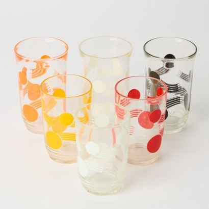 A Collection of Vintage Sputnik Motif Glasses