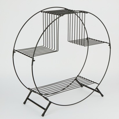 A Circular Wire Plant Stand