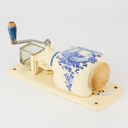 A Vintage Dutch Wall-Mounted Coffee Mill by Deve
