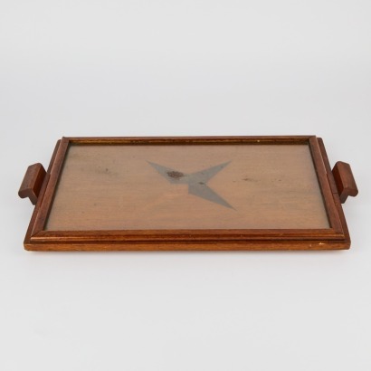 An Art Deco Wooden Serving Tray