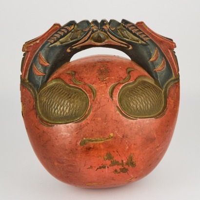 A Large Antique Japanese Mokugyo - Buddhist Wooden Fish Bell