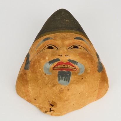 An Old Papier Mache Japanese Mask