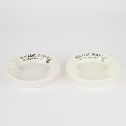 A Pair of Vintage Macleay Duff Scotch Whiskey Ashtrays