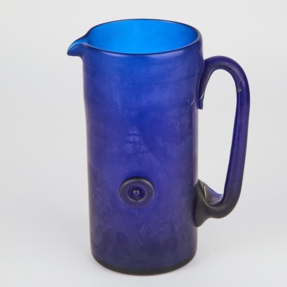 A Handblown Heavy Colbolt Pitcher