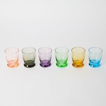 A Set of Six Retro Shot Glasses