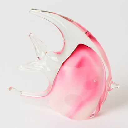 A Large Pink Murano Art Glass Fish
