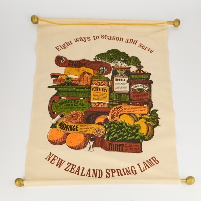 A NZ Lamb Vintage Hanging Fabric Poster