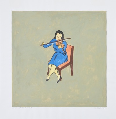 DICK FRIZZELL Woman Playing a Violin