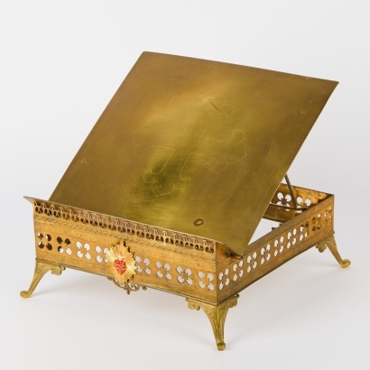 A Late 19th Century French Gilt Brass Bible Stand