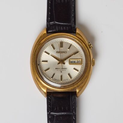 Gold Capped / Stainless Steel, 38mm Seiko Bell-matic Automatic Wristwatch, circa 1969