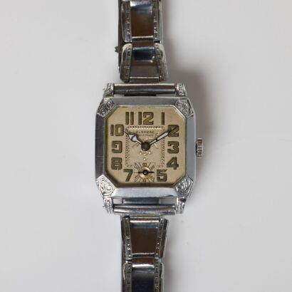 Chrome Plated, 26mm Elsmere Hand-wound Art Deco Wristwatch, circa 1920's