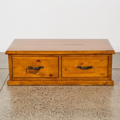 A Rustic Two Drawer Solid Wood Coffee Tables