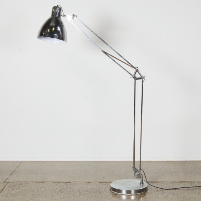 A Large Chrome Floor-standing Anglepoise Lamp