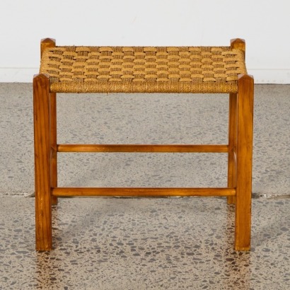 A Woven Top Footstool