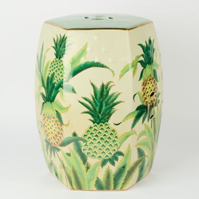A Tropical Ceramic Side Table