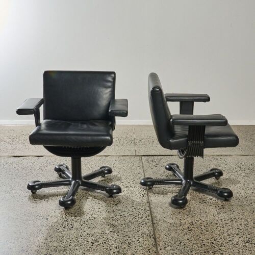 A Pair of Afra and Tobia Scarpa 'Mix' Office Chairs for Molteni