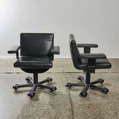 A Pair of Afra and Tobia Scarpa 'Mix' Office Chairs for Molteni