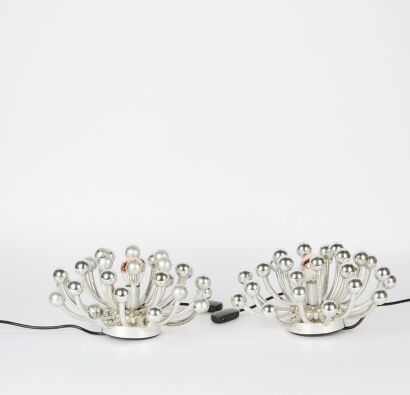 A Pair of Italian Sputnik Wall Lamps c.1960s