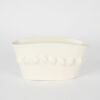 A Glazed White Clay Circle Vase By Dryburgh Pottery