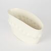 A Glazed White Clay Circle Vase By Dryburgh Pottery - 2