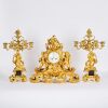 An Exceptional Quality French 19th Century Reclining Cherub Clock of Paliatial Proportions of Bronze with 24 Carat Gold Gilding - 6