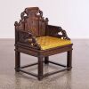 A Set of Chinese Zitan Carved Master's Armchairs and Tea Table - 3