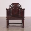 A Set of Chinese Zitan Carved Master's Armchairs and Tea Table - 6