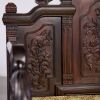 A Set of Chinese Zitan Carved Master's Armchairs and Tea Table - 8