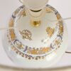 A Pair of Chinese 20th Century &lsquo;Badge&rsquo; Porcelain Lamps - 3