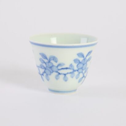 A Chinese Blue and White 'Floral' Cup (Ming Dynasty Chenghua Year Mark)