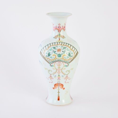 A Chinese Famille-rose 'Floral' Guanyin Vase