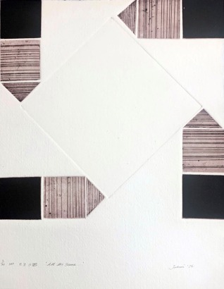 Julia Morison monoprint: 3/20 IMP Pl VI St.VIII 'All the same...'