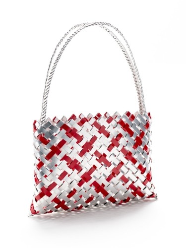 A Decorative Metal Kete by Anna Gedson (Ngāti Rua, Whakatōhea)