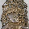 A Pair of Chinese Qing Dynasty Silver &lsquo;Lotus Bearing Son &rsquo; Curtain Hooks - 3