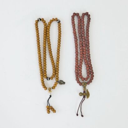 A Set of Two Chinese Tibetan Old Rosaries